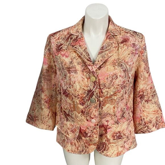 Lane Bryant Blazer Womens 18 Orange Jacket Work Office Harvest Casual Career - Picture 7 of 16